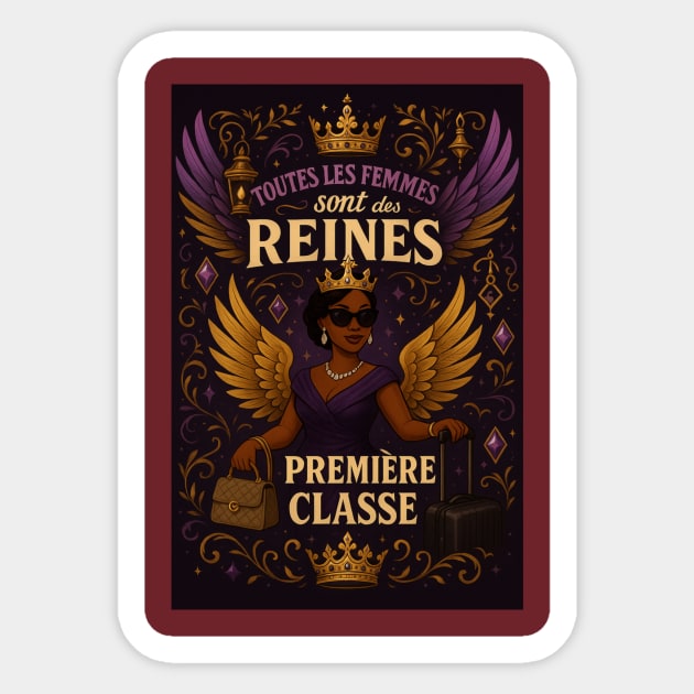 Regal Black Queen Sticker by FirstClassQueen